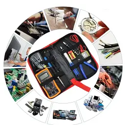 Набір для паяння з мультиметром, 19 шт., 60 Вт, Soldering kit / Паяльний набір / Паяльник з регулятором температури - мініатюра 3