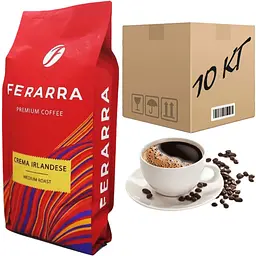 Кава в зернах Ferarra Crema Irlandese с ароматом ірландсько го крему 1 кг (ящик 10 кг)