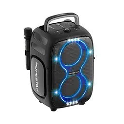 Колонка Bluetooth Hopestar PARTYONE CLUB with 2pcs UHF microphone 650W чорний