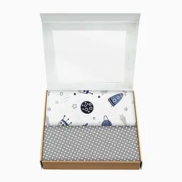 Пелюшки багаторазові Cosas дитячі White Space 2 шт., 80х100 см, білі - мініатюра 2