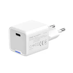 Мережевий зарядний пристрій ColorWay GaN Mini 35W PD Port PPS USB-C Білий (CW-CHS056PD-WT) - мініатюра 6