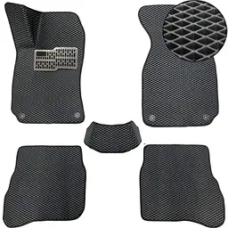 3D EVA Килимки в салон для Volkswagen B5 1996-2005 (Металевий підп'ятник) Чорний 5 шт