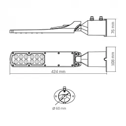 LED-ліхтар вуличний Videx SLE18 30W 3000Lm 5000K 220V IP65 (VL-SLE18-0305) - мініатюра 7