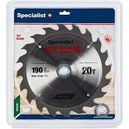 Диск відрізний Specialist+ по дереву 190x20Tx30/20/16 мм (51/1-19020)