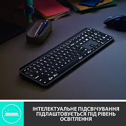 Клавіатура Logitech MX Keys Advanced for Business Wireless Illuminated UA Graphite (920-010251) - мініатюра 10