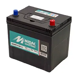 Акумулятор 6СТ-60A MIDAC HERMETICUM Asia, 12V, 60Ah, (-/+) Євро, EN460А - мініатюра 4