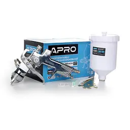 Фарборозпилювач Apro HVLP пластиковий в/б Ø 1,3 мм 600 мл Хром 30412 - мініатюра 4