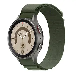 Ремінець для Samsung Galaxy Watch 6 - зелений Watchbands Cloth Wave ширина кріплення 20мм нейлоновий (WB039-90637046) - мініатюра 2