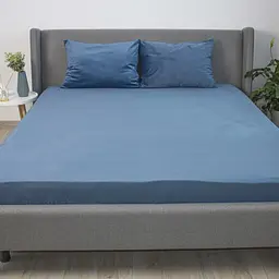 Простирадло ТЕП Velour на резинці 160x200 см темно-синій (2-04756_33919) - мініатюра 2