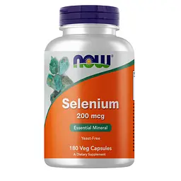 Вітаміни та мінерали NOW Selenium 200 mcg, 180 вегакапсул