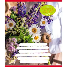 Зошит для школярів "The Flower Garden" 024-590552K-3 у клітинку 24 аркуші