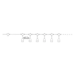  Вулична гірлянда  Carnaval-1 Horoz Electric, 10*Е27, IP44, чорна - мініатюра 6