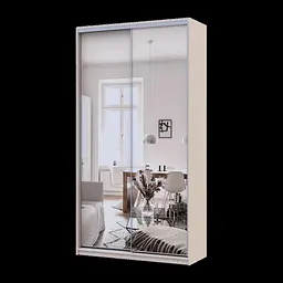 Шафа купе Doros Сіті Лайт Кашемір 2 Дзеркала 120х45х225 (80736344) - мініатюра 1