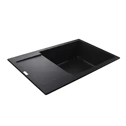 Гранітна мийка Globus Lux Malabi чорний 780х500мм-А0001 - мініатюра 3