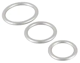 Набір ерекційних кілець You2Toys Metallic Cock Ring Set 3 шт. сріблястий - мініатюра 7
