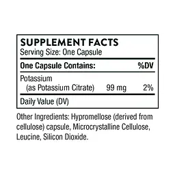 Калій цитрат Potassium Citrate - 90 caps - мініатюра 2