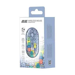 Мишка комп'ютерна бездротова 2E MF300 PETS CATS Silent WL BT з принтом - мініатюра 6