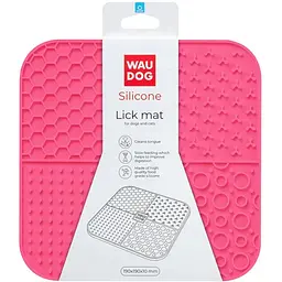 Килимок для злизування Waudog Silicone 190х190х10 мм рожевий