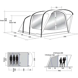 Намет Outwell Lindale 3PA Green (111176) - мініатюра 2