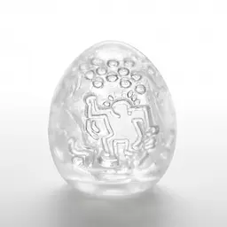 Мастурбатор яйце Tenga Egg Keith Haring Dance білий - мініатюра 2