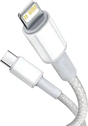 Кабель Baseus High Density Braided Type-C to Lightning PD 20W (2m) white (CATLGD-A02) - мініатюра 2