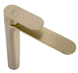 Змішувач для умивальника Rea Drop високий brushed gold REA-B4637 - мініатюра 4