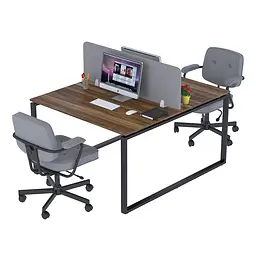 Подвійний письмовий стіл ND2-120х140 Loft Design (Горіх Модена)