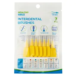 Міжзубні йоршики Healthy Smile з ковпачками 7 шт., ISO 3, 0.9 мм, жовті