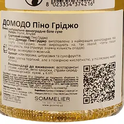Вино Domodo Pinot Grigio Puglia IGP, біле, сухе, 0,75 л - мініатюра 3