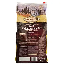 Сухий корм для дорослих котів Carnilove Fresh Chicken & Rabbit for Adult cats з куркою і кроликом 6 кг - мініатюра 4