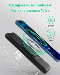 Повербанк iRONN Magnetic Wireless 10000 mAh Black (IR2015MWH) - мініатюра 6
