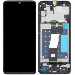 Дисплей Samsung A057 Galaxy A05s чорний, оригінал PRC, з рамкою