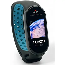 Ремінець Becover Vents Style для Xiaomi Mi Smart Band 9 Black-Blue (711982) - мініатюра 5