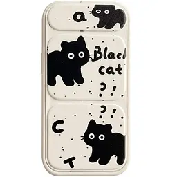 Чохол TPU Panel Stand для Apple iPhone 16 Pro Max (6.9") Black Cat