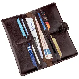 Чоловічий шкіряний гаманець SHVIGEL 19,5х9,5х1 см acs0016095 - мініатюра 4