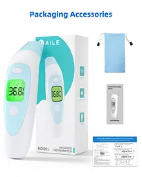 Цифровий безконтактний термометр AILE 3-в-1 для лоба, вуха та предметів - мініатюра 5