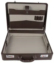 Кейс дипломат із екошкіри зі збільшенням обсягу Portfolio S1645432 Коричневий - мініатюра 5