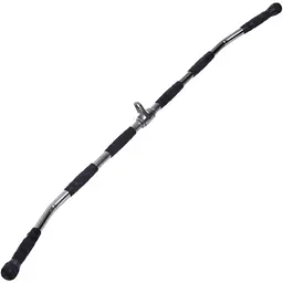Ручка для верхньої тяги York Fitness 122см вигнута з гумовими рукоятками, хром - мініатюра 2