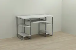 Комп'ютерний стіл Ferrum-decor Тім 75x140x70 сірий ДСП Білий 32мм (FRD-101902)