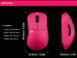 Миша PULSAR ZywOo Gen.2 Medium Pink (PZWG223) - мініатюра 10