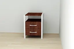 Тумба універсальна Ferrum-decor Вів'єн 2/2 50x41x40 білий ДСП Венге 16мм (FRD-106181) - мініатюра 3