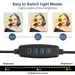 Тримач GRAND з кільцевим освітленням Bluetooth 6" MY100 (Kit3) 12cm Stand + 83cm Selfie Stick - мініатюра 5