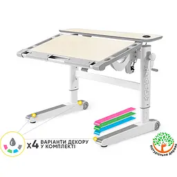 Дитячий стіл Mealux Ergowood M Multicolor TG Energy (арт.BD-800 TG/MC Energy)