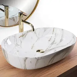 Умивальник Rea Cleo 60,5x41 aiax shine (REA-U9656) - мініатюра 2
