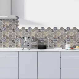 Декоративна ПВХ плитка Sticker Wall на самоклейці 275х285х4мм Соти СПП-504 SW-00000673 - мініатюра 5