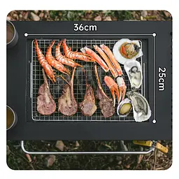 Стіл для барбекю Naturehike CNK2350CF018 сталевий Чорний - мініатюра 8