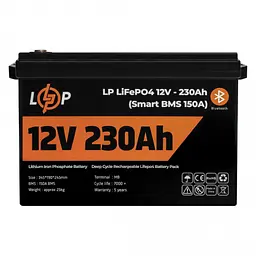 Акумулятор LogicPower LiFePO4 12V (12,8V) - 230 Ah (2944Wh) (Smart BMS 150А) з BT пластик - мініатюра 3