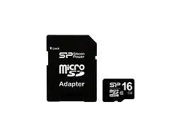Карта пам'яті Silicon Power microSDHC Class 10 + SD adapter 16 GB (SP016GBSTH010V10-SP) - мініатюра 2