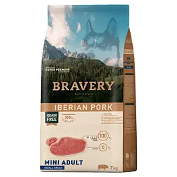 Сухий корм для собак дрібних порід BRAVERY Iberian Pork Mini Adult з іберійською свининою 7 кг
