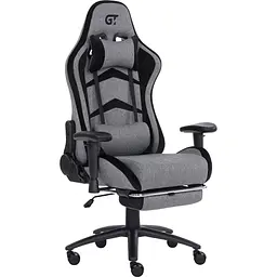 Геймерське крісло GT Racer X-2534-F Fabric Gray/Black Suede [121429] - мініатюра 3